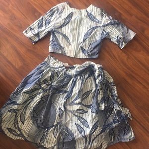 Pattern Print Top & Skirt